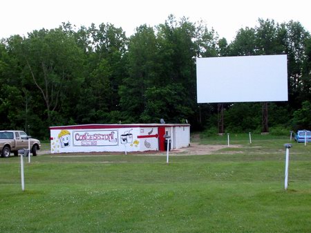 Hi-Way Drive-In Theatre - Snack Bar And Screen - Photo From Water Winter Wonderland (newer photo)